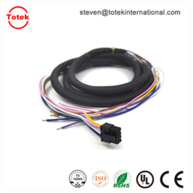 mx3.0 8p c3030HF to open end Custom wire harness with self-winding sleeves